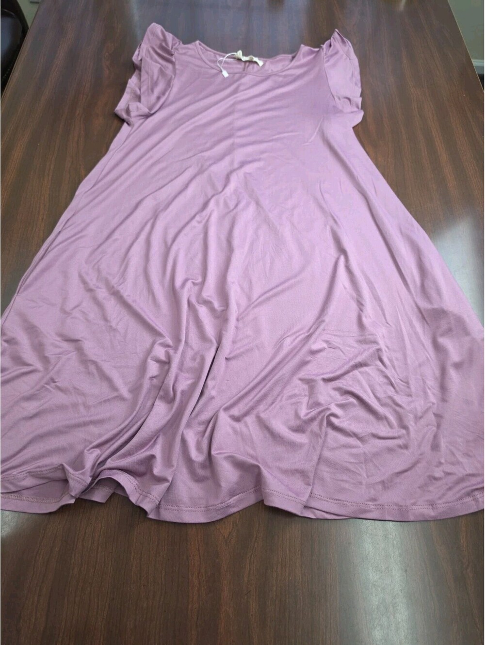 NWOT Ninexis Womens Mauve Pink Short Sleeve Flowy Knit Top Tunic Small Casual